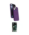 ieg™ iPhone 15 Kılıf İz Işık Koleksiyonu - Şeffaf 360 Full Body Arka Koruyucu