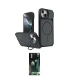 ieg™ iPhone 15 Kılıf İz Modern Prime - Siyah 360 Mat Full Body Arka Koruyucu