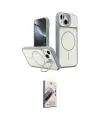 ieg™ iPhone 15 Kılıf İz Modern Prime - Siyah Bilvis 3D Mat Cam Ekran Koruyucu