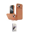 ieg™ iPhone 15 Kılıf İz Modern Prime - Siyah Bilvis 3D Mat Cam Ekran Koruyucu