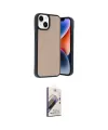 ieg™ iPhone 15 Kılıf Kıvılcım Işık Serisi - Siyah Bilvis 3D Mat Cam Ekran Koruyucu