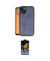 ieg™ iPhone 15 Kılıf Kıvılcım Işık Serisi - Siyah Buffer Hayalet Cam Ekran Koruyucu