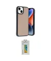 ieg™ iPhone 15 Kılıf Kıvılcım Işık Serisi - Siyah Polymer Nano Ekran Koruyucu