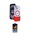 ieg™ iPhone 15 Kılıf Kozmos Form Özel Seri - Siyah Buffer Hayalet Cam Ekran Koruyucu