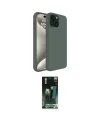ieg™ iPhone 15 Kılıf Kozmos Yansıma Özel Seri - Şeffaf 360 Full Body Arka Koruyucu