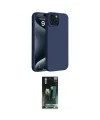 ieg™ iPhone 15 Kılıf Kozmos Yansıma Özel Seri - Şeffaf 360 Full Body Arka Koruyucu