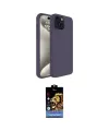 ieg™ iPhone 15 Kılıf Kozmos Yansıma Özel Seri - Siyah Buffer Hayalet Cam Ekran Koruyucu