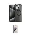 ieg™ iPhone 15 Kılıf Nova Asil Prime - Siyah Bilvis 3D Mat Cam Ekran Koruyucu