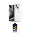 ieg™ iPhone 15 Kılıf Nova Asil Prime - Siyah Buffer Hayalet Cam Ekran Koruyucu