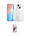 ieg™ iPhone 15 Kılıf Nova Işık Koleksiyonu - Siyah Bilvis 3D Mat Cam Ekran Koruyucu
