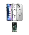 ieg™ iPhone 15 Kılıf Nova Işık Özel Seri - Siyah 360 Mat Full Body Arka Koruyucu