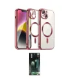 ieg™ iPhone 15 Kılıf Nova Işık Özel Seri - Siyah 360 Mat Full Body Arka Koruyucu