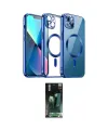 ieg™ iPhone 15 Kılıf Nova Işık Özel Seri - Siyah 360 Mat Full Body Arka Koruyucu