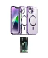 ieg™ iPhone 15 Kılıf Nova Işık Özel Seri - Siyah 360 Mat Full Body Arka Koruyucu