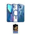 ieg™ iPhone 15 Kılıf Nova Işık Özel Seri - Siyah Buffer Hayalet Cam Ekran Koruyucu