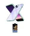 ieg™ iPhone 15 Kılıf Nova Işık Serisi - Siyah Buffer Hayalet Cam Ekran Koruyucu