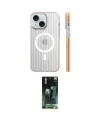 ieg™ iPhone 15 Kılıf Pusula Minimal Koleksiyonu - Şeffaf 360 Full Body Arka Koruyucu
