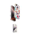 ieg™ iPhone 15 Kılıf Siluet Doku - Siyah Bilvis 3D Mat Cam Ekran Koruyucu