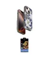 ieg™ iPhone 15 Kılıf Siluet Doku - Siyah Buffer Hayalet Cam Ekran Koruyucu
