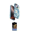 ieg™ iPhone 15 Kılıf Siluet Doku - Siyah Buffer Hayalet Cam Ekran Koruyucu