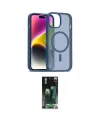 ieg™ iPhone 15 Kılıf Siluet Minimal Prime - Şeffaf 360 Full Body Arka Koruyucu