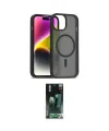 ieg™ iPhone 15 Kılıf Siluet Minimal Prime - Şeffaf 360 Full Body Arka Koruyucu