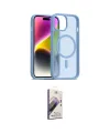 ieg™ iPhone 15 Kılıf Siluet Minimal Prime - Siyah Bilvis 3D Mat Cam Ekran Koruyucu