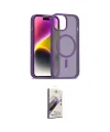 ieg™ iPhone 15 Kılıf Siluet Minimal Prime - Siyah Bilvis 3D Mat Cam Ekran Koruyucu