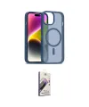 ieg™ iPhone 15 Kılıf Siluet Minimal Prime - Siyah Bilvis 3D Mat Cam Ekran Koruyucu