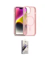 ieg™ iPhone 15 Kılıf Siluet Minimal Prime - Siyah Bilvis 3D Mat Cam Ekran Koruyucu