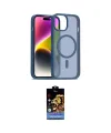 ieg™ iPhone 15 Kılıf Siluet Minimal Prime - Siyah Buffer Hayalet Cam Ekran Koruyucu