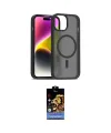 ieg™ iPhone 15 Kılıf Siluet Minimal Prime - Siyah Buffer Hayalet Cam Ekran Koruyucu