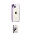 ieg™ iPhone 15 Kılıf Vadi Minimal - Siyah Bilvis 3D Mat Cam Ekran Koruyucu