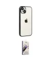 ieg™ iPhone 15 Kılıf Vadi Minimal - Siyah Bilvis 3D Mat Cam Ekran Koruyucu