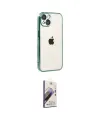 ieg™ iPhone 15 Kılıf Vadi Minimal - Siyah Bilvis 3D Mat Cam Ekran Koruyucu
