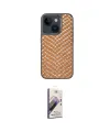 ieg™ iPhone 15 Kılıf Vadi Özel Seri - Siyah Bilvis 3D Mat Cam Ekran Koruyucu