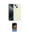 ieg™ iPhone 15 Kılıf Yankı Form Serisi - Siyah Buffer Hayalet Cam Ekran Koruyucu