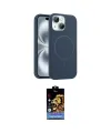 ieg™ iPhone 15 Kılıf Yankı Form Serisi - Siyah Buffer Hayalet Cam Ekran Koruyucu