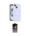 ieg™ iPhone 15 Kılıf Yankı Form Serisi - Siyah Buffer Hayalet Cam Ekran Koruyucu