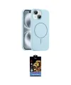 ieg™ iPhone 15 Kılıf Yankı Form Serisi - Siyah Buffer Hayalet Cam Ekran Koruyucu