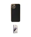 ieg™ iPhone 15 Kılıf Yankı Serisi - Siyah Bilvis 3D Mat Cam Ekran Koruyucu