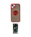 ieg™ iPhone 15 Kılıf Yörünge Çizgi - Şeffaf 360 Full Body Arka Koruyucu