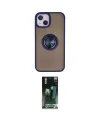ieg™ iPhone 15 Kılıf Yörünge Çizgi - Şeffaf 360 Full Body Arka Koruyucu