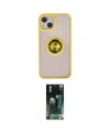 ieg™ iPhone 15 Kılıf Yörünge Çizgi - Şeffaf 360 Full Body Arka Koruyucu