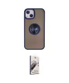 ieg™ iPhone 15 Kılıf Yörünge Çizgi - Siyah Bilvis 3D Mat Cam Ekran Koruyucu