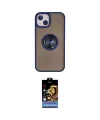 ieg™ iPhone 15 Kılıf Yörünge Çizgi - Siyah Buffer Hayalet Cam Ekran Koruyucu
