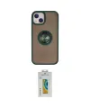 ieg™ iPhone 15 Kılıf Yörünge Çizgi - Siyah Polymer Nano Ekran Koruyucu