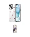 ieg™ iPhone 15 Kılıf Yörünge Form - Siyah Bilvis 3D Mat Cam Ekran Koruyucu