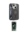 ieg™ iPhone 15 Kılıf Yörünge Klasik - Şeffaf 360 Full Body Arka Koruyucu