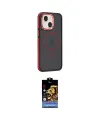 ieg™ iPhone 15 Kılıf Yörünge Klasik - Siyah Buffer Hayalet Cam Ekran Koruyucu